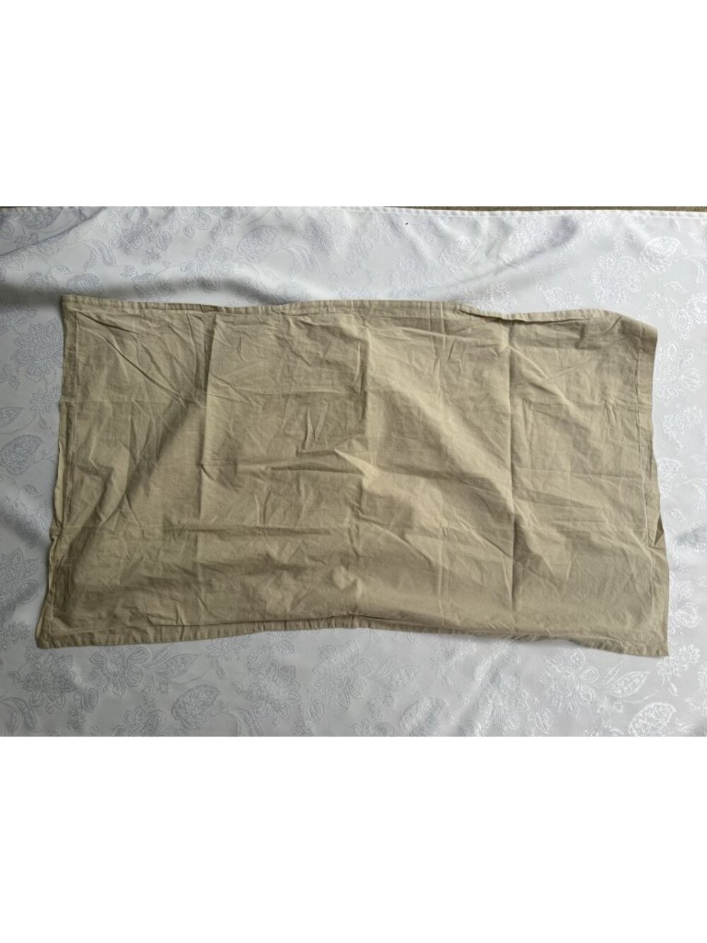 Parachute Single Pillowcase King Percale Cotton Side Envelope Light Khaki Tan